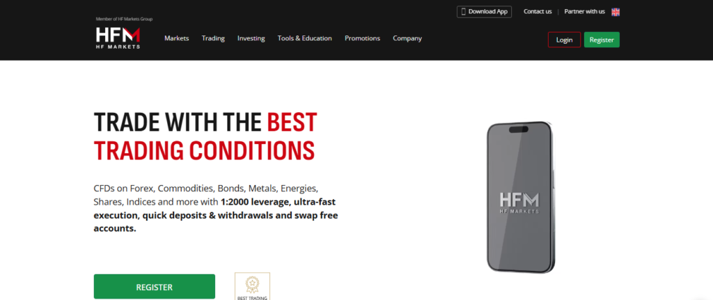 Trade with the best trading conditions