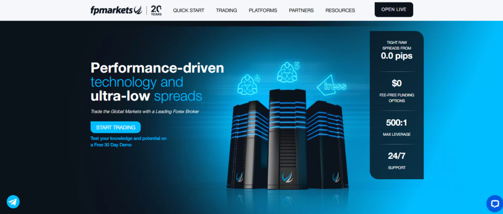 Performance-driven technology and ultra-low spreads