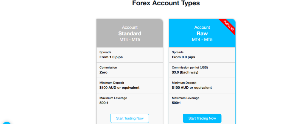 Forex Account Types